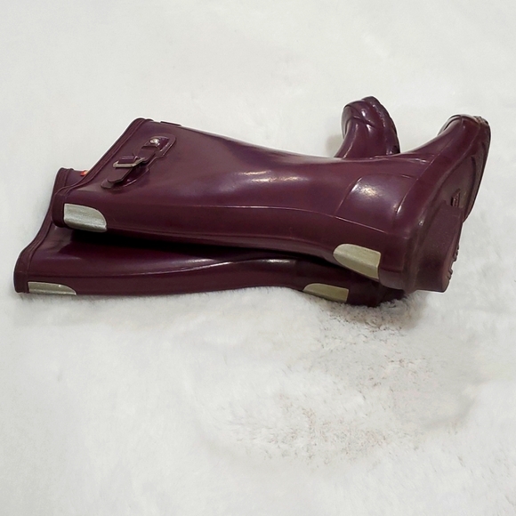 Girls Hunter boots purple size 1 - Picture 4 of 7